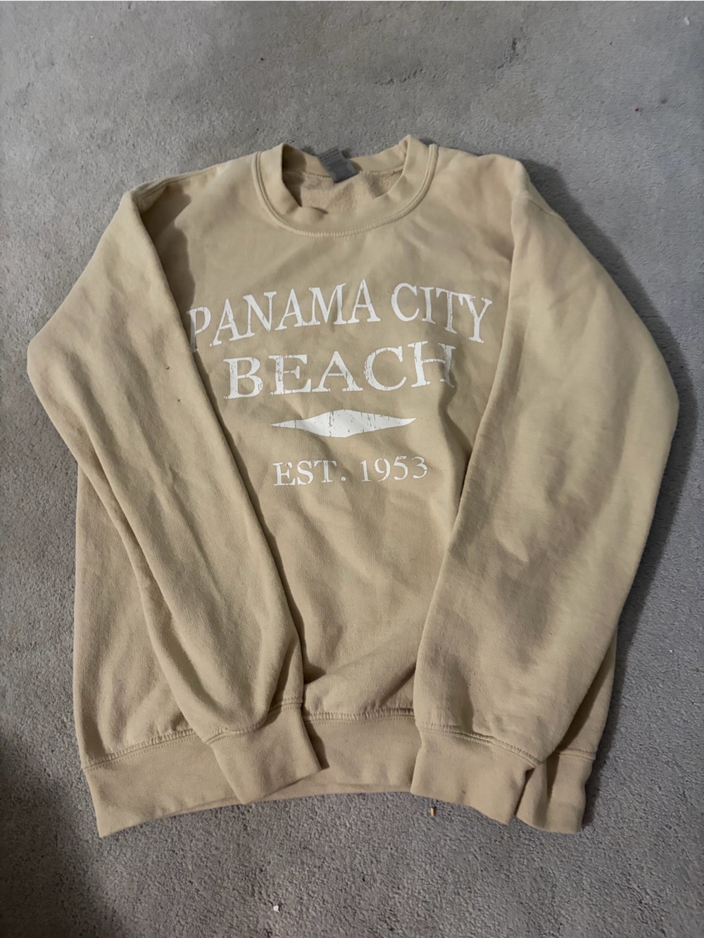 Panama City Beach Beige Graphic Sweatshirt